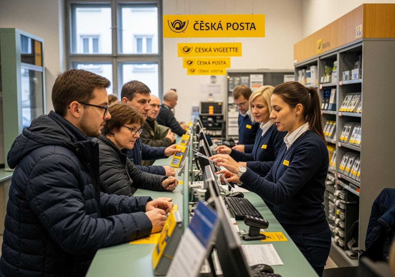 Urząd pocztowy sprzedający winiety czeskie
