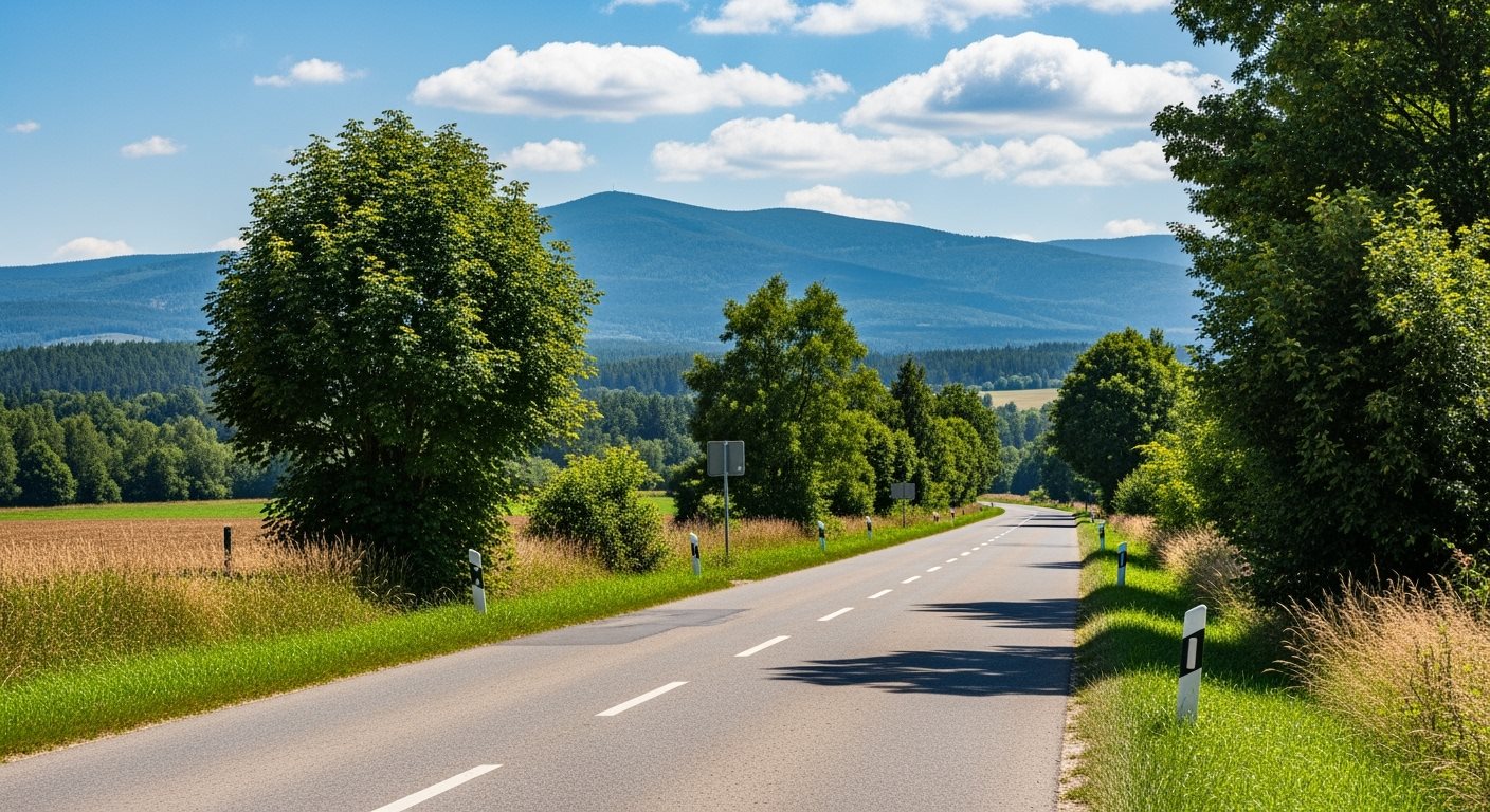 Malownicza droga krajowa w Czechach